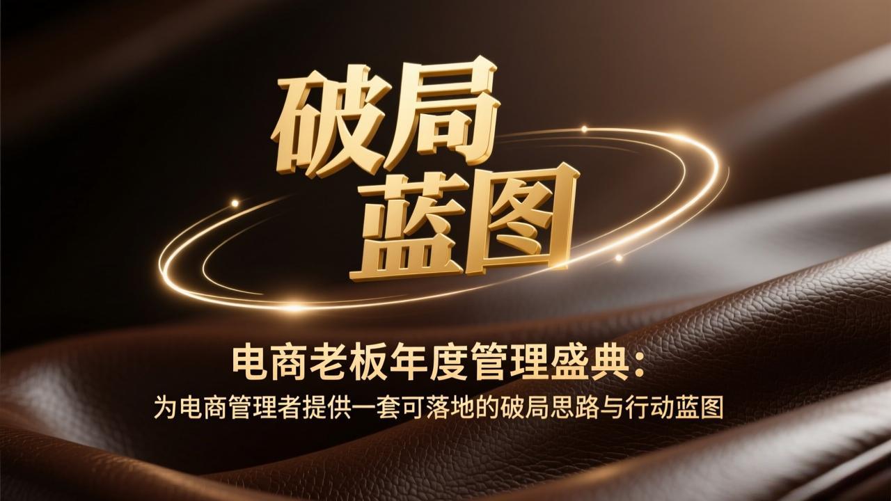 电商老板年度管理盛典：为电商管理者提供一套可落地的破局思路与行动蓝图-hl998