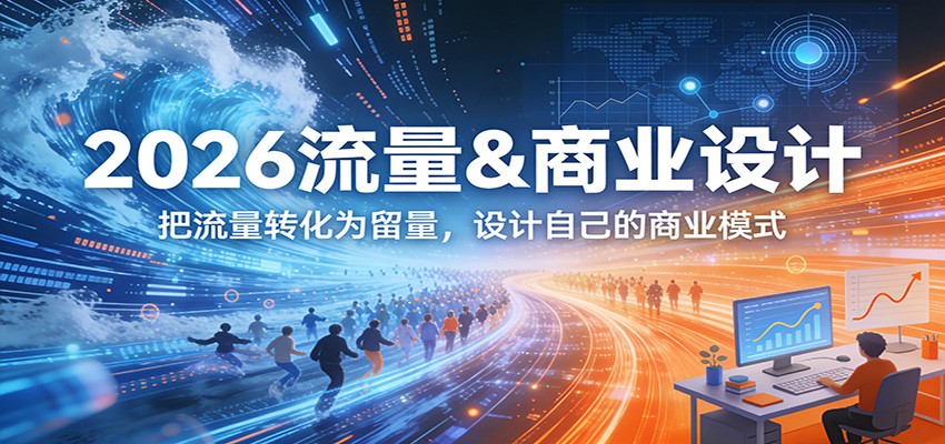 2026流量&商业设计，把流量转化为留量，设计自己的商业模式-hl998