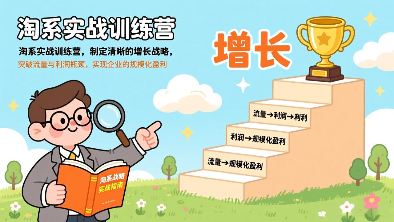 淘系实战训练营，制定清晰的增长战略，突破流量与利润瓶颈，实现企业的规模化盈利-hl998