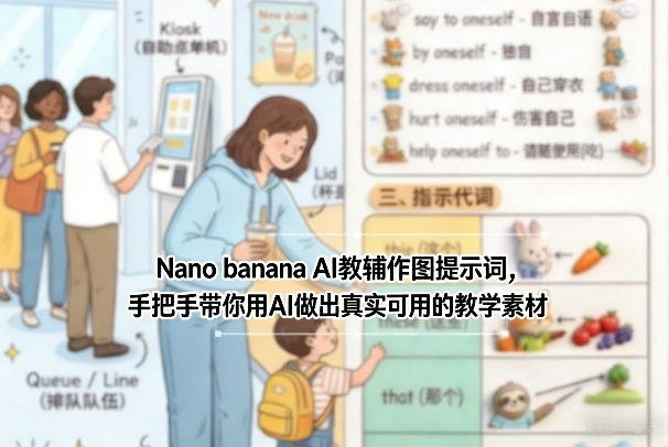 Nano banana AI教辅作图提示词，手把手带你用AI做出真实可用的教学素材-hl998