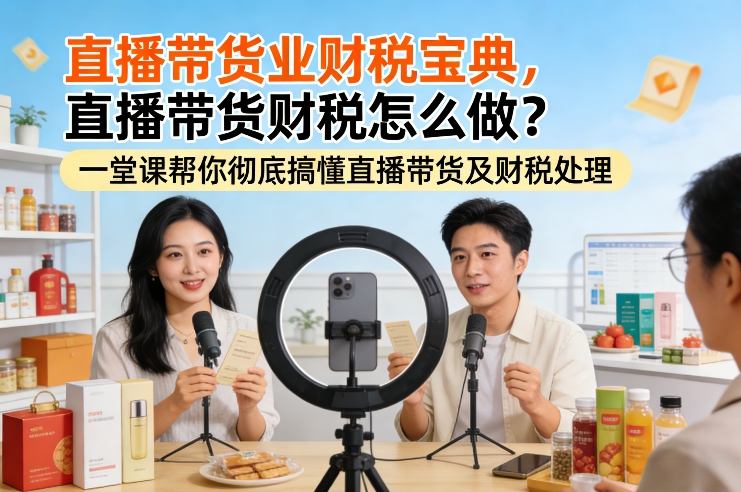直播带货业财税宝典，直播带货财税怎么做？一堂课帮你彻底搞懂直播带货及财税处理-hl998