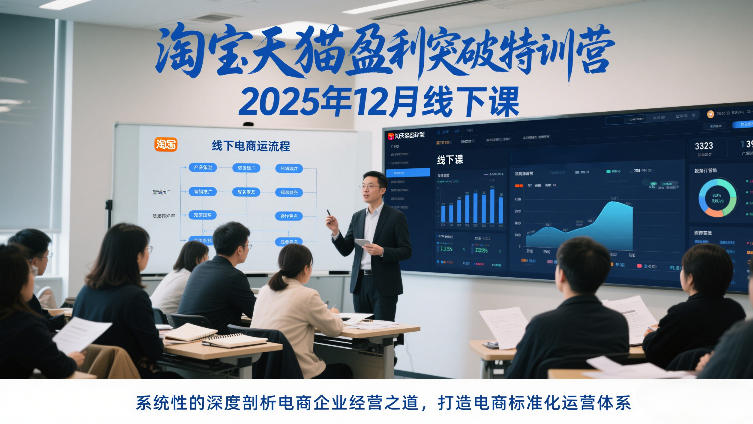 淘宝天猫盈利突破特训营25年12月线下课，系统性的深度剖析电商企业经营之道，打造电商标准化运营体系-hl998