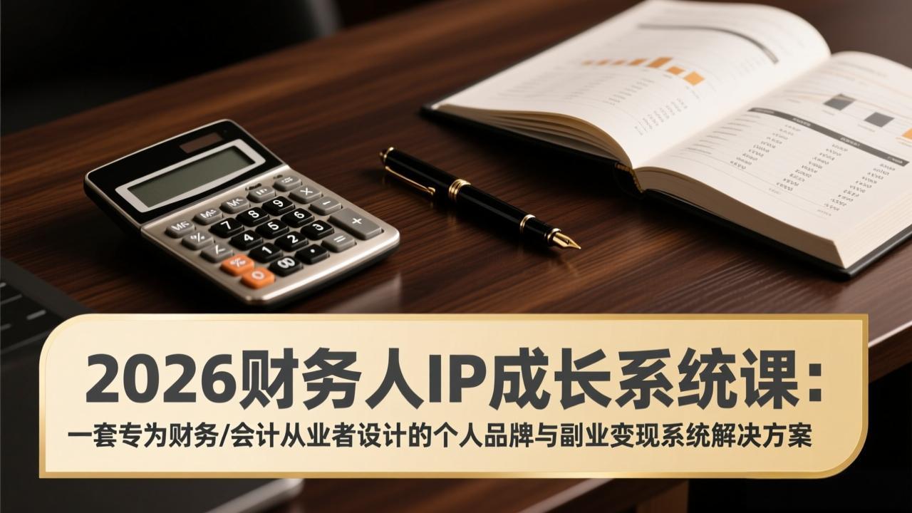 2026财务人IP成长系统课：一套专为财务/会计从业者设计的个人品牌与副业变现系统解决方案-hl998