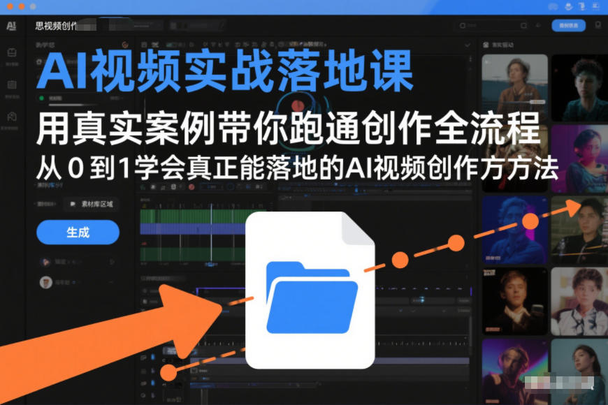 AI视频实战落地课，用真实案例带你跑通创作全流程，从0到1学会真正能落地的AI视频创作方法-hl998