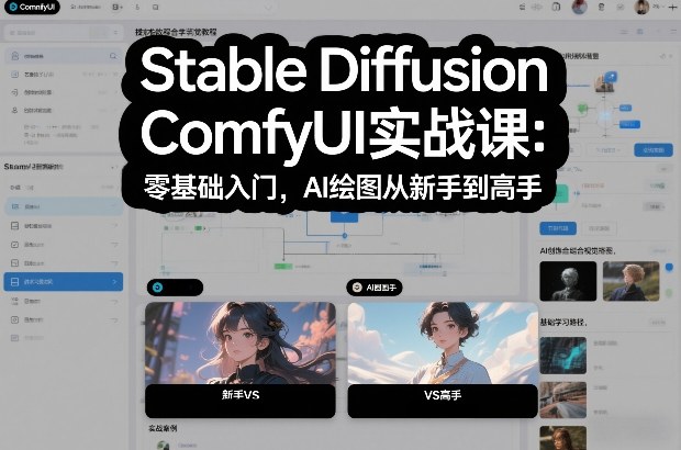 Stable Diffusion ComfyUI实战课：零基础入门，AI绘图从新手到高手-hl998