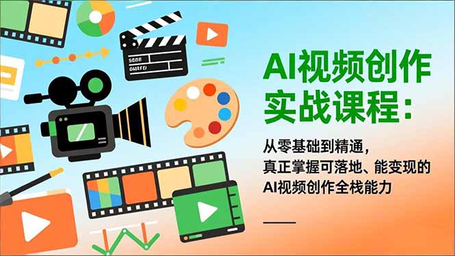 AI视频创作实战课程：从零基础到精通，真正掌握可落地、能变现的AI视频创作全栈能力-hl998