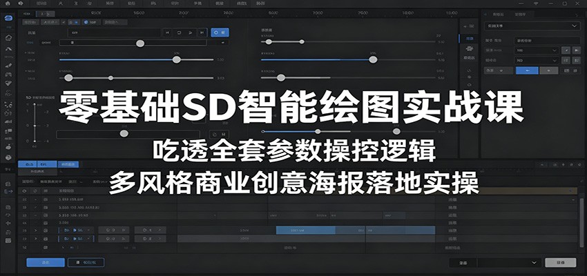 零基础SD智能绘图实战课：吃透全套参数操控逻辑，多风格商业创意海报落地实操-hl998