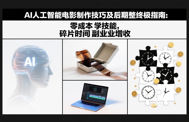 AI人工智能电影制作技巧及后期完整终极指南：零成本学技能，碎片时间副业增收-hl998