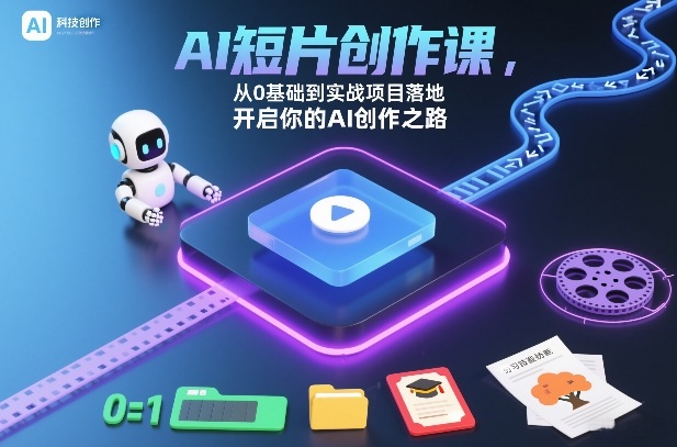 AI短片创作课，从0基础到实战项目落地，开启你的AI创作之路-hl998