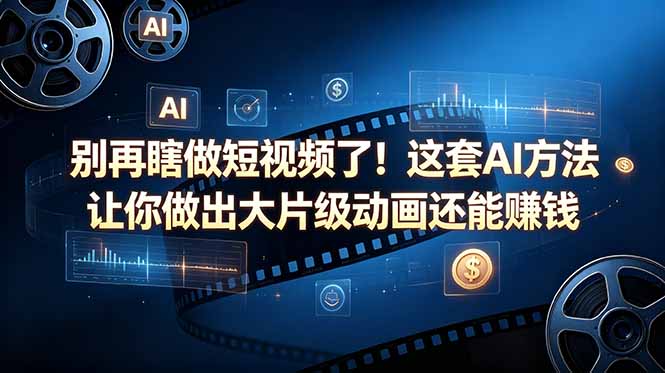 别再瞎做短视频了！这套 AI 方法让你做出大片级动画还能赚钱【原创双语字幕】-hl998