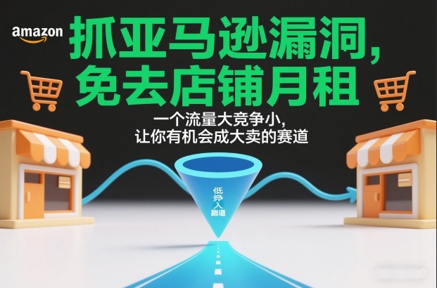 抓亚马逊漏洞，免去店铺月租，一个流量大竞争小，让你有机会成大卖的赛道-hl998