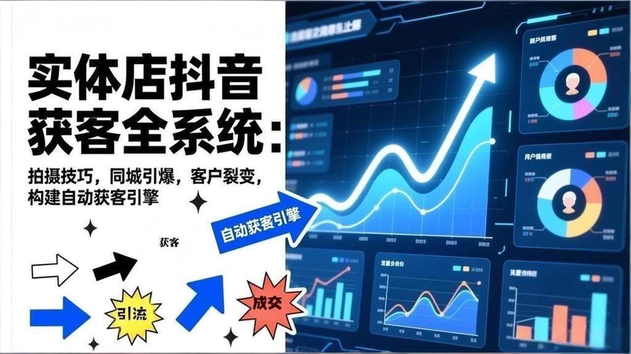 2026实体店抖音获客全系统：拍摄技巧，同城引爆，客户裂变，构建自动获客引擎-hl998