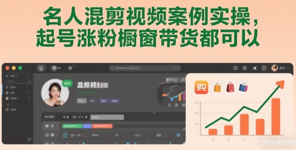 名人混剪视频案例实操，起号涨粉橱窗带货都可以-hl998