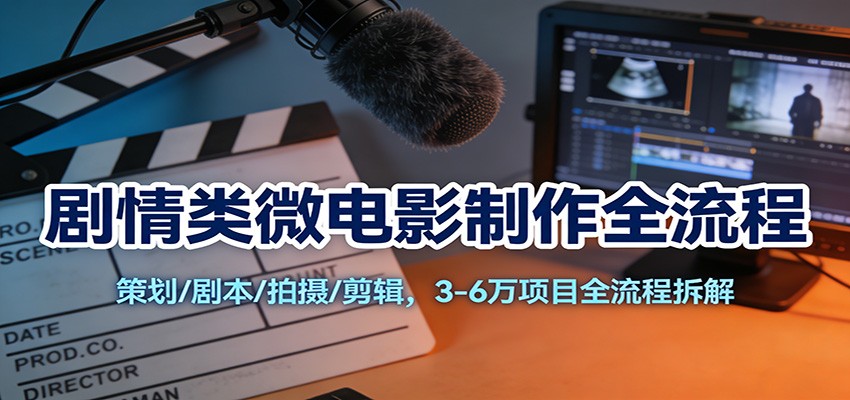 剧情类微电影制作全流程：策划/剧本/拍摄/剪辑，3-6万项目全流程拆解-hl998