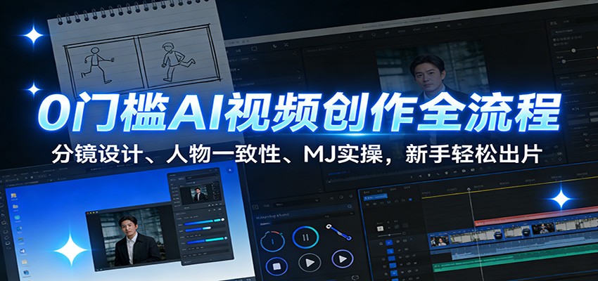 0门槛AI视频创作全流程：分镜设计、人物一致性、MJ实操，新手轻松出片-hl998