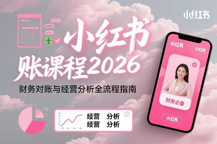 小红书对账课程2026，财务对账与经营分析全流程指南-hl998