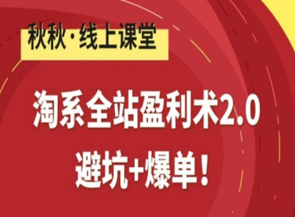 淘系全站盈利术2.0，避坑+爆单-hl998