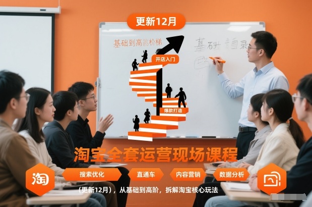 淘宝全套运营现场课程(更新26年1月)，从基础到高阶，拆解淘宝核心玩法-hl998
