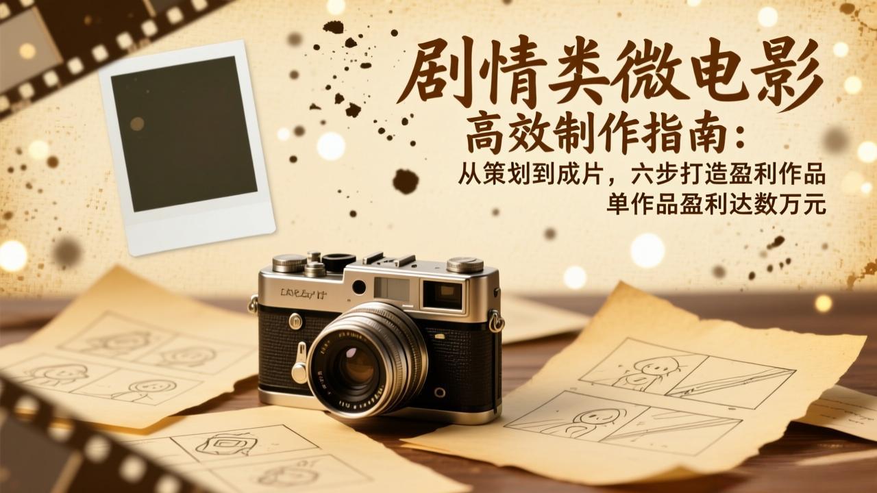 剧情类微电影高效制作指南：从策划到成片，六步打造盈利作品，单作品盈利达数万元-hl998