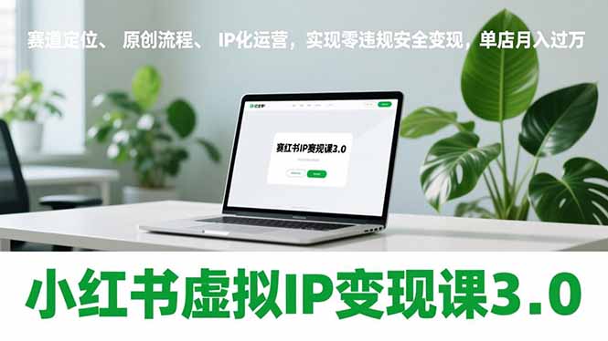 小红书虚拟IP变现课3.0，赛道定位、原创流程、IP化运营，实现零违规安全变现，单店月入过万-hl998