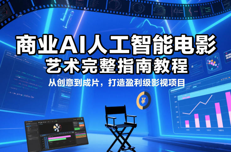 商业AI人工智能电影制作的艺术完整指南教程，从创意到成片，打造盈利级影视项目-hl998