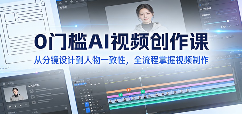 0门槛AI视频创作课：从分镜设计到人物一致性，全流程掌握视频制作-hl998