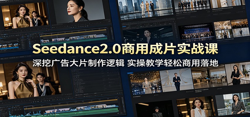 Seedance2.0商用成片实战课：深挖广告大片制作逻辑，实操教学轻松商用落地-hl998