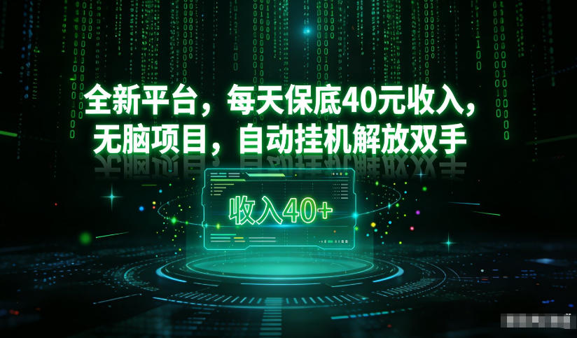 最新看广平台，每天保底30-4米，无脑项目，自动挂G解放双手【揭秘】-hl998
