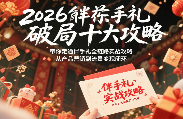 2026伴手礼破局十大攻略，带你走通伴手礼全链路实战攻略，从产品营销到流量变现闭环-hl998