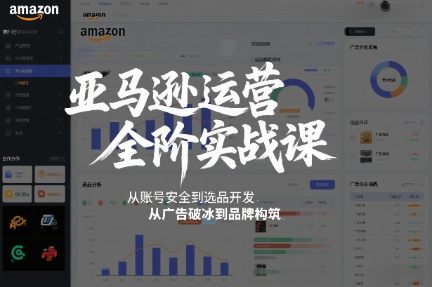 亚马逊运营全阶实战课，从账号安全到选品开发，从广告破冰到品牌构筑(更新2026)-hl998