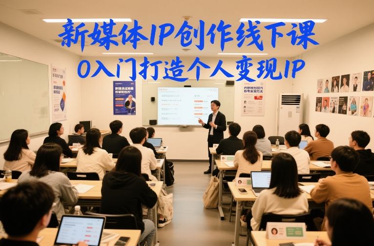 新媒体IP创作线下课，0入门打造个人变现IP-hl998