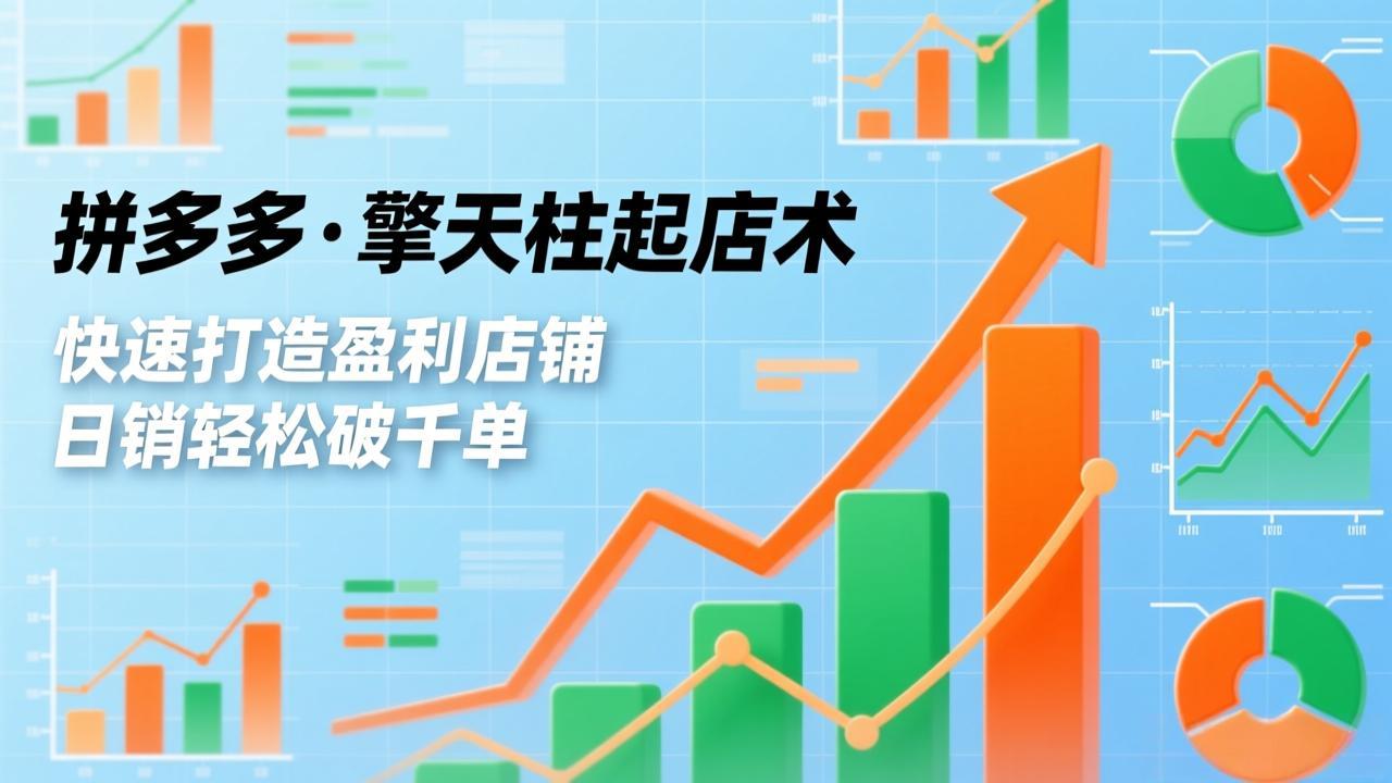 拼多多·擎天柱起店术，爆流布局、利润起飞、不断流，快速打造盈利店铺，日销轻松破千单-hl998