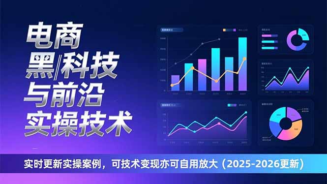 电商黑科技与前沿实操技术：实时更新实操案例，可技术变现亦可自用放大(2026更新-hl998