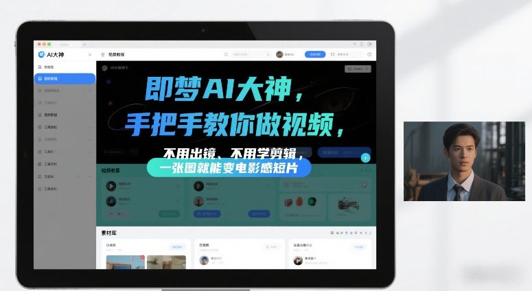 即梦AI大神手把手教你做视频，不用出镜、不用学剪辑，一张图就能变电影感短片-hl998