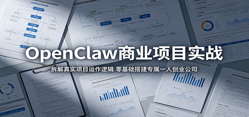 OpenClaw商业项目实战：拆解真实项目运作逻辑，零基础搭建专属一人创业公司-hl998