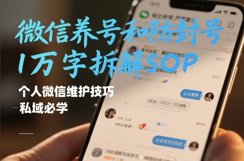 微信养号和防封号1万字拆解SOP，个人微信维护技巧，私域必学【文档】-hl998