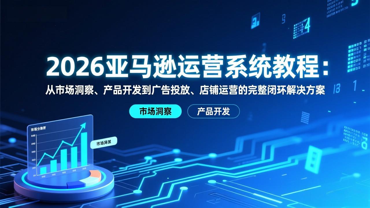 2026亚马逊运营系统教程：从市场洞察、产品开发到广告投放、店铺运营的完整闭环解决方案-hl998