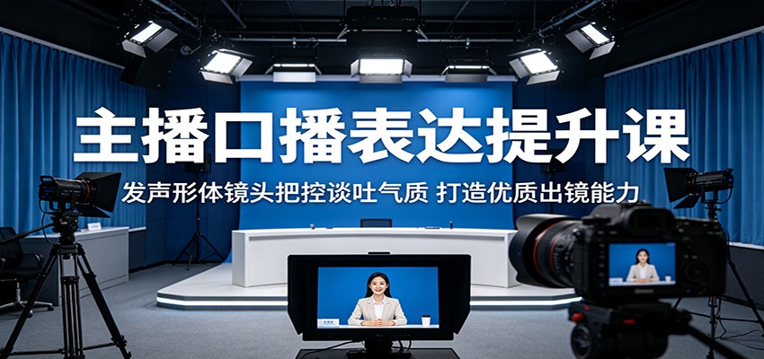 主播口播表达提升课：发声形体镜头把控谈吐气质，打造优质出镜能力-hl998