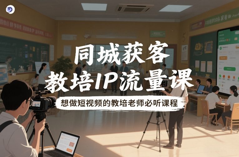 同城获客，教培IP流量课，想做短视频的教培老师必听课程-hl998