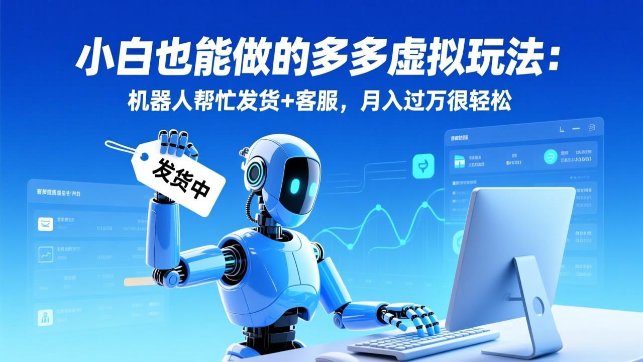 小白也能做的多多虚拟玩法：机器人帮忙发货+客服，月入过万很轻松-hl998