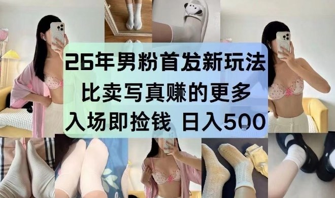 26年男粉首发最新3.0玩法，独此一家，比卖写真賺的更多，入场即捡钱，日入5张【揭秘】-hl998