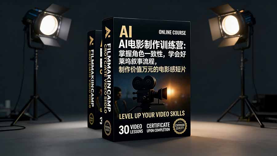 AI电影制作训练营：掌握角色一致性，学会好莱坞叙事流程，制作价值万元的电影感短片-hl998