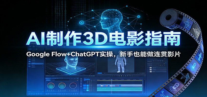 AI制作3D电影指南：Google Flow+ChatGPT实操，新手也能做连贯影片-hl998