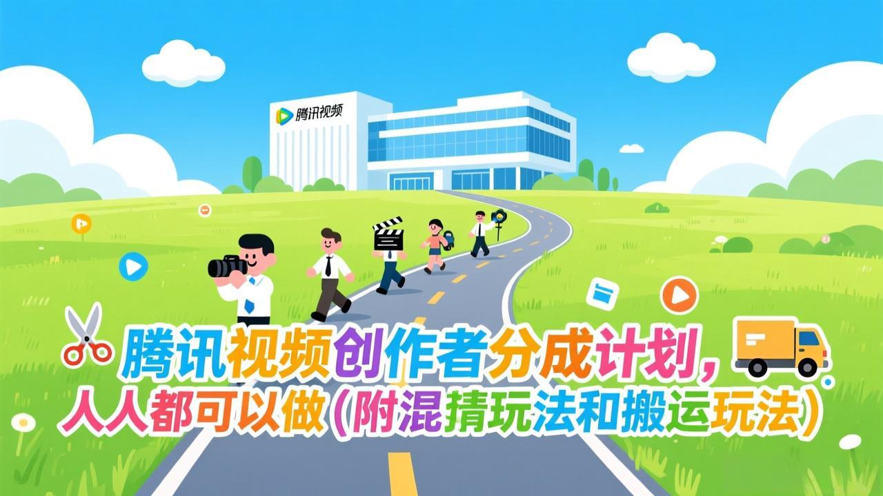 腾讯视频创作者分成计划，人人都可以做(附混剪玩法和搬运玩法-hl998