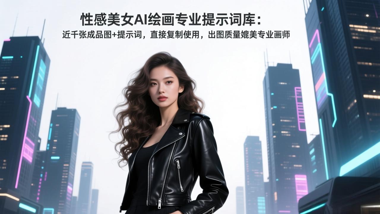 性感美女AI绘画专业提示词库：近千张成品图+提示词，直接复制使用，出图质量媲美专业画师-hl998