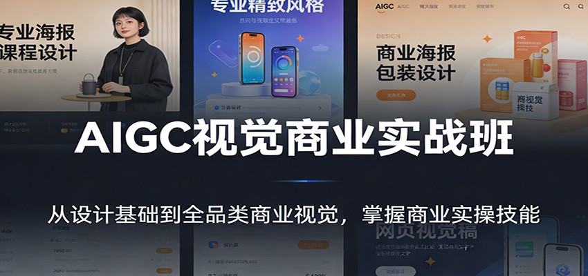 AIGC视觉商业实战班：从设计基础到全品类商业视觉，掌握商业实操技能-hl998