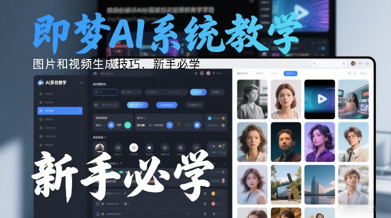 即梦AI系统教学，图片和视频生成技巧，新手必学-hl998