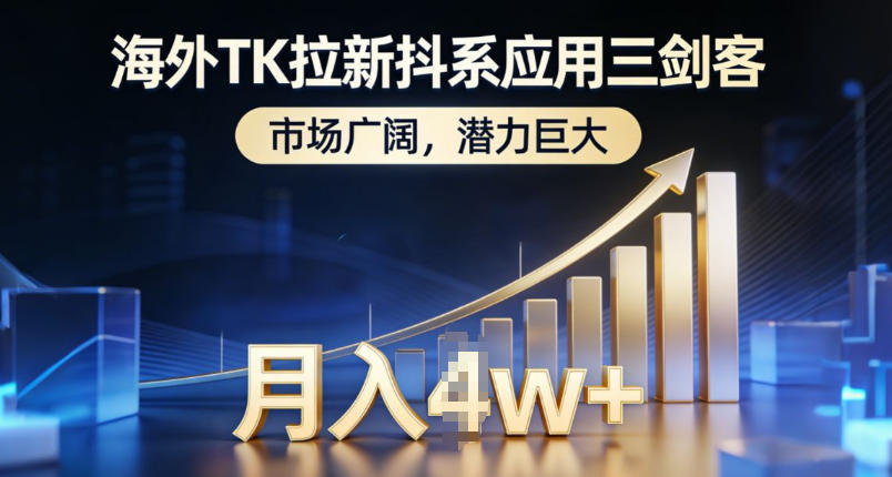 海外TK拉新抖系应用三剑客，市场广阔，潜力巨大，月入1w+-hl998