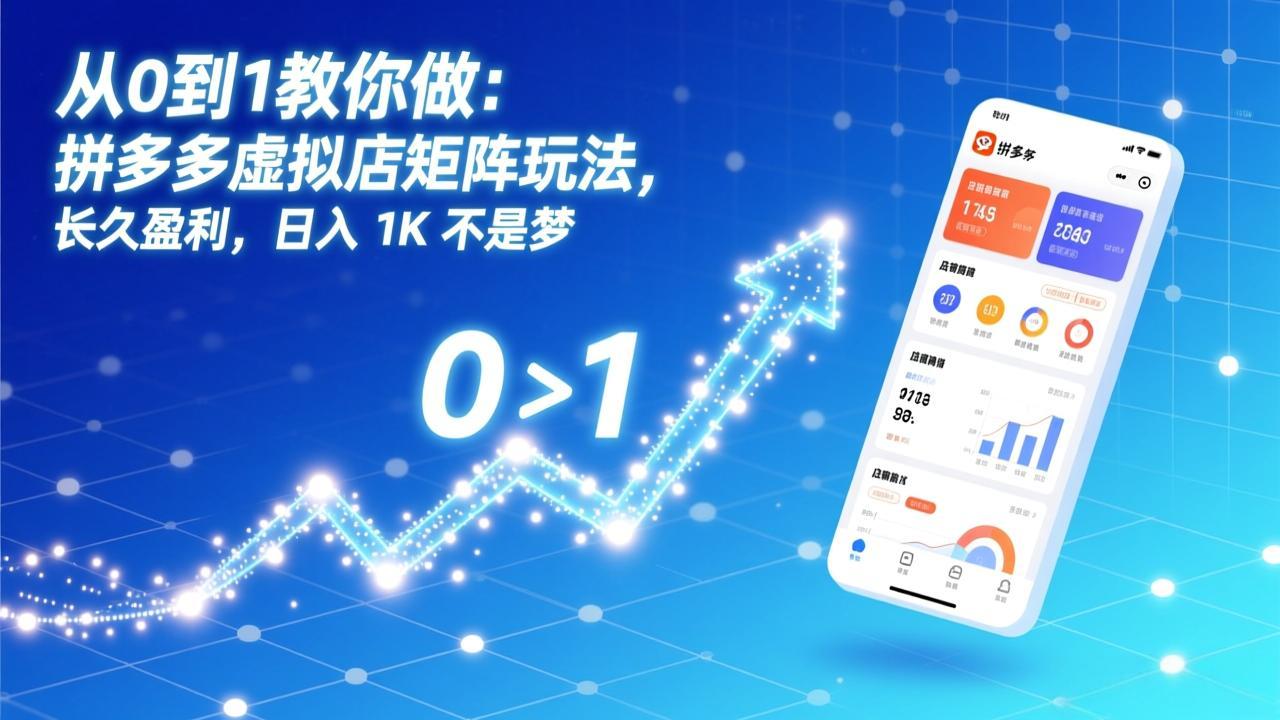 从0到1教你做：拼多多虚拟店矩阵玩法，长久盈利，日入 1K 不是梦-hl998
