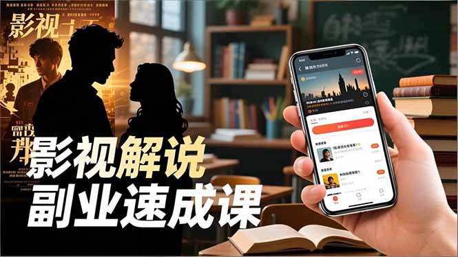 Tk影视解说副业速成课，软件安装、全流程实操、爆款预设，新手两周变现-hl998